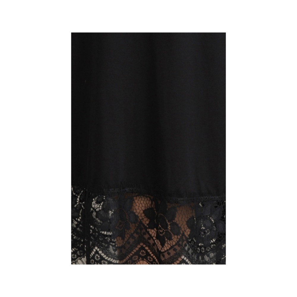 SOLD OUT Plus Pant Gaucho High Waist Lace Black Capri Wide Leg Bohemian - Picture 5 of 6